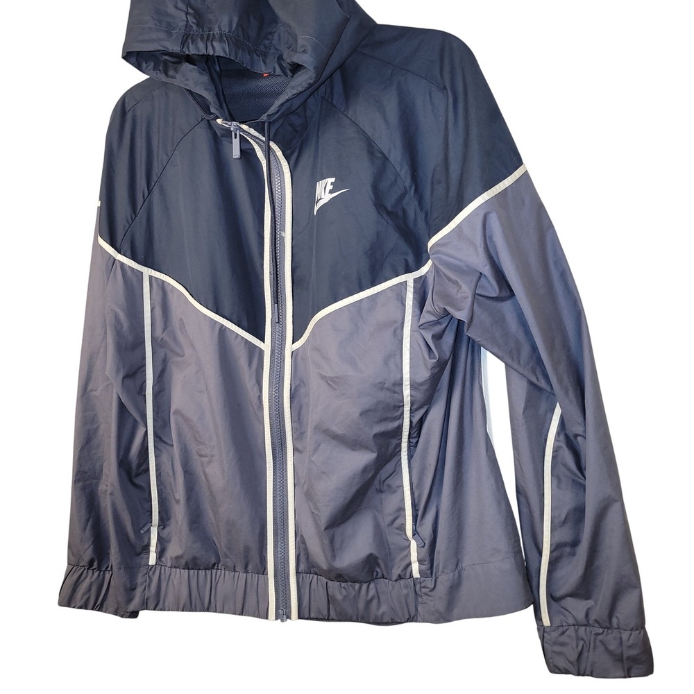 Nike Sportswear Windrunner Hooded Windbreaker Jacket Navy Blue Slate size L - Picture 5 of 8